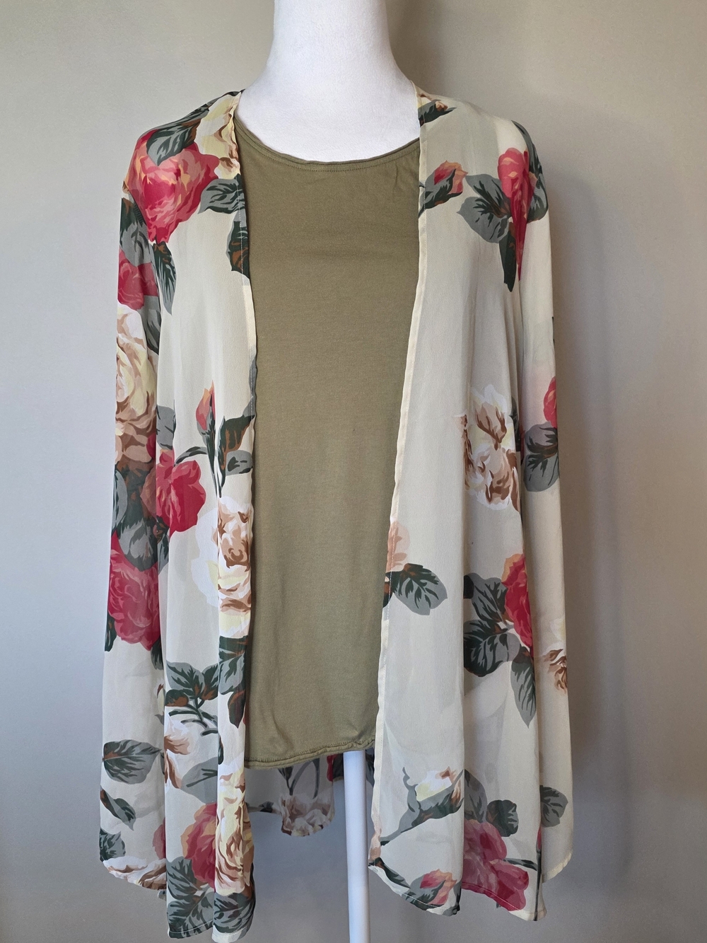 Show Me Your Mumu Floral Kimono + Free People Tank Set Boho Size S/M